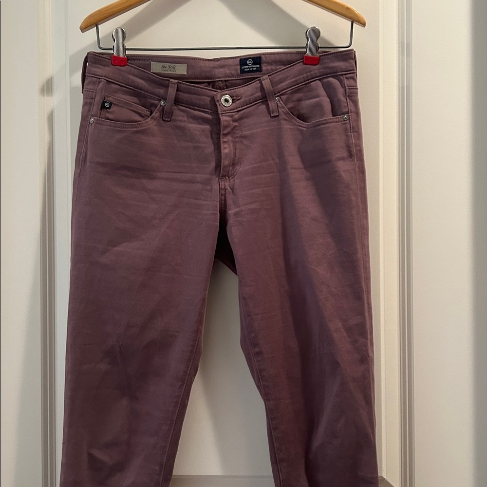 Ag Adriano Goldschmied The Stilt Cigarette Leg skinny pants women size 28R mauve